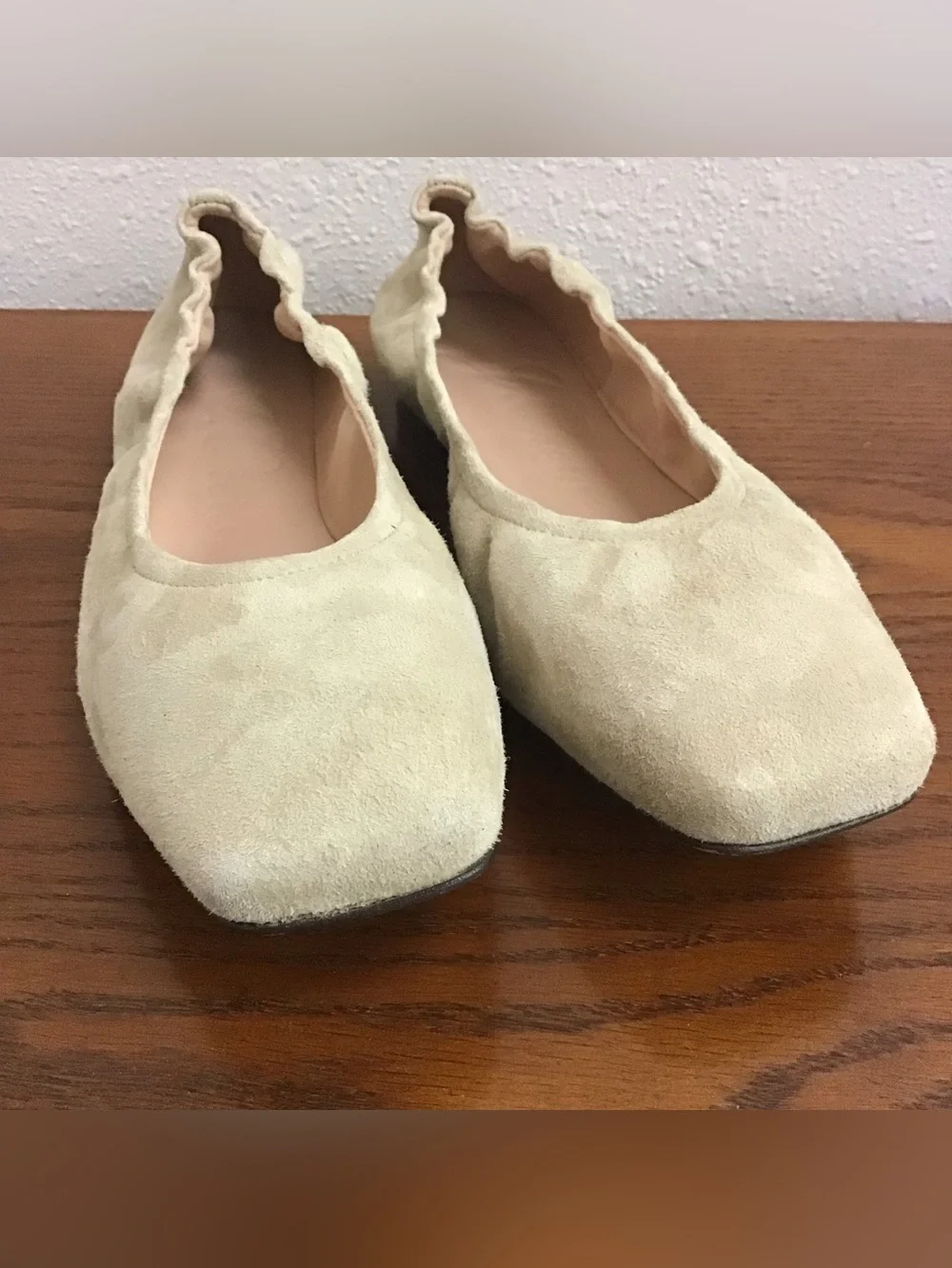 NEW J Crew Anya Scrunchie Ballet Flats Beige 6.5